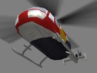Bo105 V4 Helicoopter Low-poly 3D model