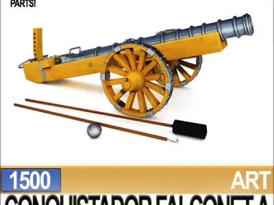 Conquistador Cannon Falconet A 1500 3D model