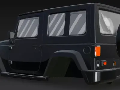 jeep upper body 3D model