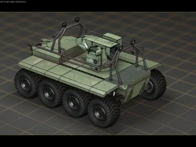 UGV with automatic Natter Turret 3D model