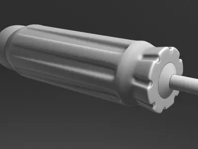 Simple Fat-blade Screwdriver Free 3D model