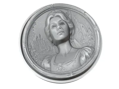 Cinderella Medallion 3D print model