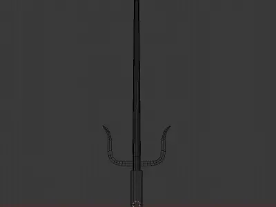 Sai Weapon Game Ready Free low-poly 3D model