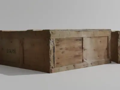 Wooden Chest 3D model