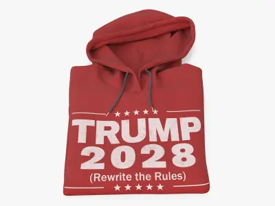 Trump 2028 Folded Hoodie 3D model