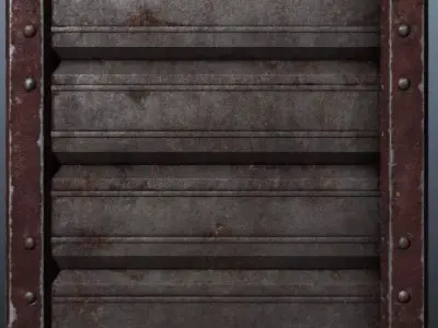 Rusted Metal Plate Low-poly 3D model