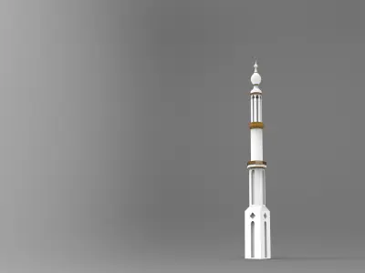 minaret islamic 3D model