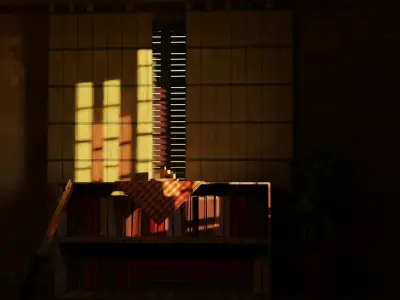 Post-apocalyptic room 3D model