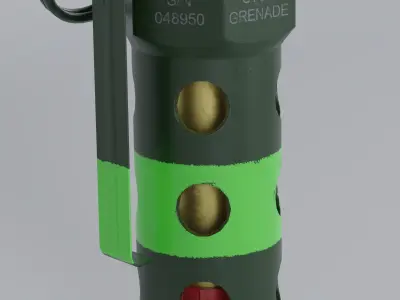 M84 Stun Grenade Game Ready Low-poly 3D model