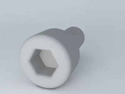 M 8 x 18 8.8 hex socket head cap screw DIN 912 Free 3D model