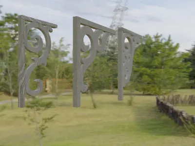 Decoration Ornament wooden Free low-poly 3D model