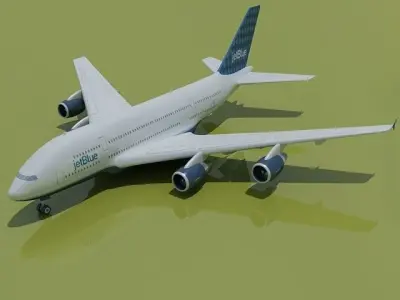 JetBlue Airlines Airbus A380 3D model