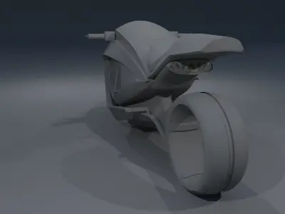 Red Black Gorg Sci fi Bike Free 3D model