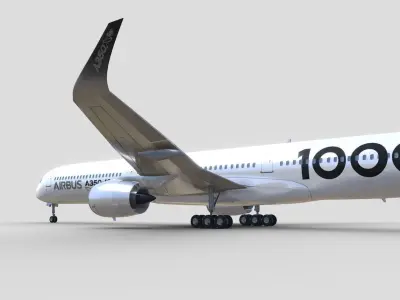 Airbus A350-1000 XWB AIRBUS LIVERY Low-poly 3D model