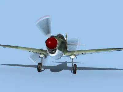 Curtiss P-40F Tomahawk V13 RNZAF 3D model