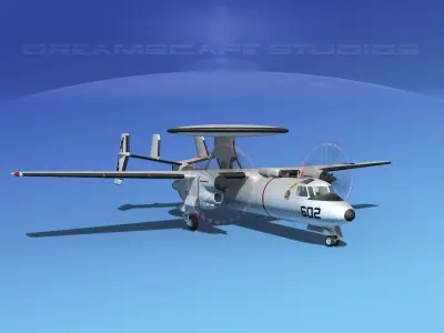 Grumman E-2C Hawkeye V06 3D model
