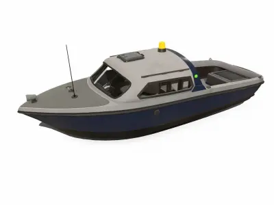 Speedboat Low-poly PBR Low-poly 3D model