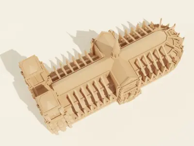 Notre-Dame de Paris 3D print model