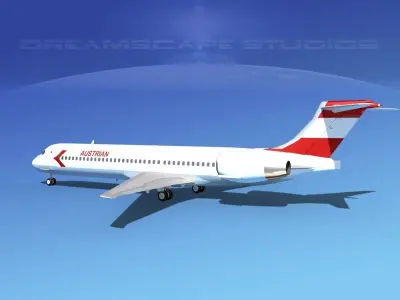 McDonnell Douglas MD-87 Austrian 3D model