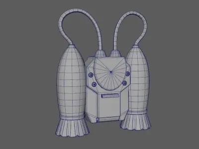 Stlized JetPack Group - 3 Pieces Low-poly 3D model