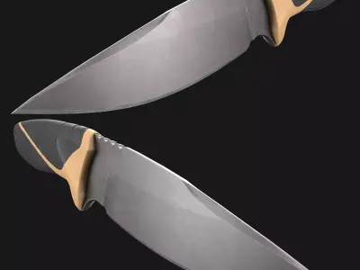 Knife Low-Poly Game-Ready PBR Low-poly 3D model