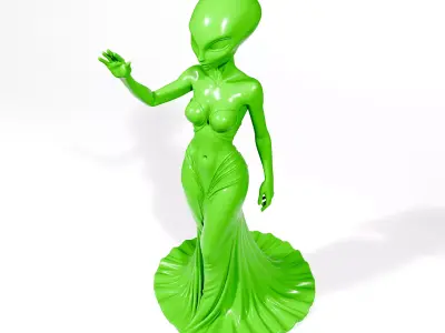 Alien Woman 3D print model