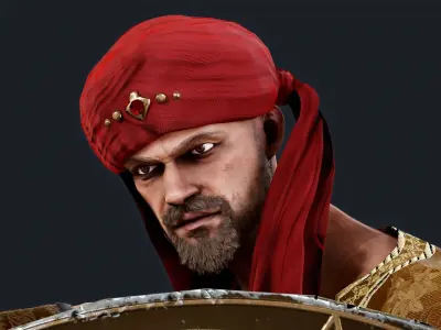 PERSIAN 4  Low-poly 3D model