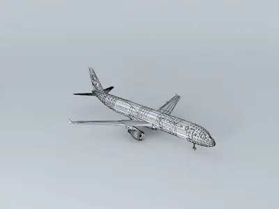 AirAtlanticOcean Airbus A321 with interior Free 3D model