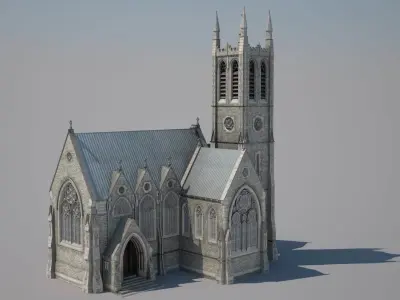 Ireland Gothic Church 3D model