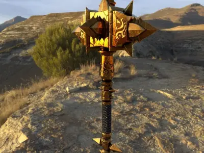 Sulfuras Hand of Ragnaros Low-poly 3D model