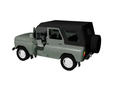 UAZ 469 Low-poly 3D model