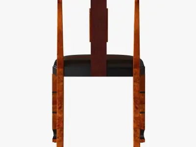 Otto Schulz rare walnut neoclassical chair 3D model