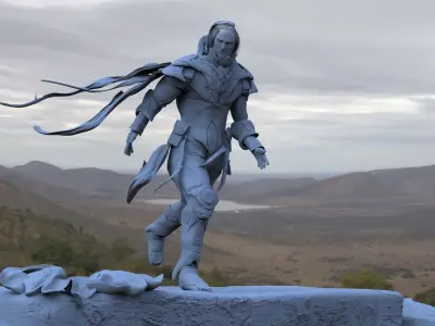 Space Suit Sci fi 3D model