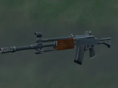 Assault Rifle Galil Arm 556 - Asset Free low-poly 3D model