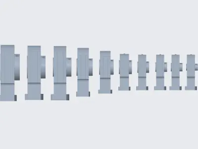 Ball Bearing Cast Iron Take-Ups Free 3D model