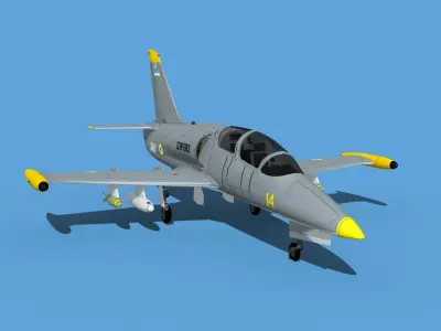 Aero Vodochody L-39C Albatross Uzbekistan 3D model