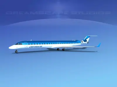 Bombardier CRJ1000 Estonian Air 3D model