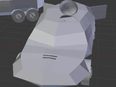 Heavy military car Free 3D model