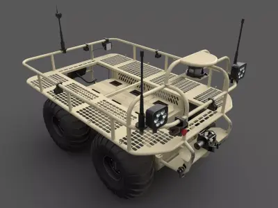 Probot UVG unmanned ground vehicle Low-poly 3D model