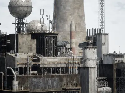 Industrial Complex Kitbash Huge Collection Low-poly 3D model