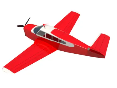 Beechcraft bonanza Low-poly 3D model