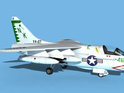 Chance Vought A-7C Corsair II V19 USN 3D model