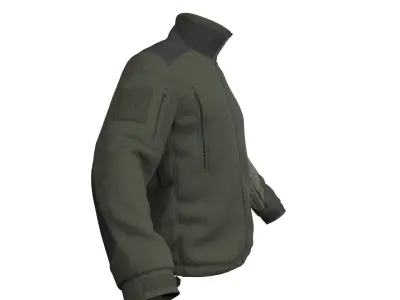 Liberty Helikon-Tex Fleece Jacket - Marvelous Designer 3D model