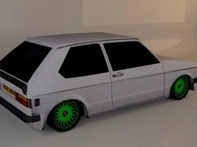 lowpoly car Low-poly 3D model