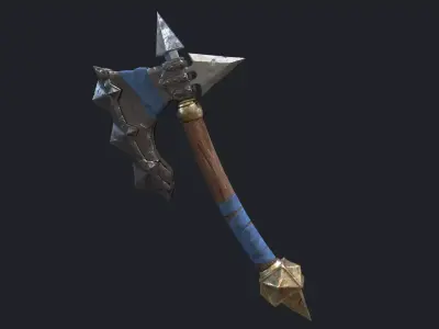 Fantasy Stylish- Axe of Cruel Low-poly 3D model
