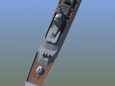 Steregushchiy Corvette Low-poly 3D model