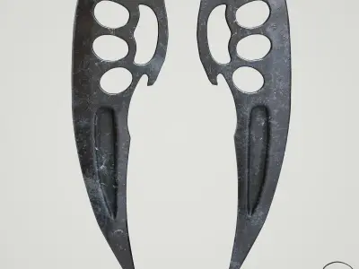 Brass knuckles Low-poly 3D model