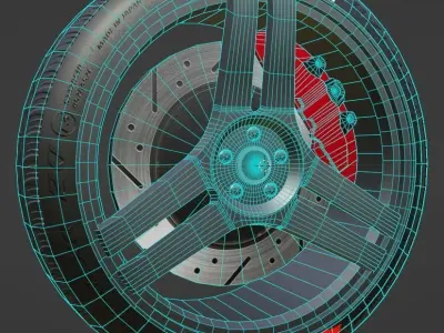 Vossen Vps 317 Wheel Low-poly 3D model