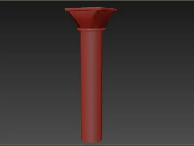 Column stone Low-poly 3D model