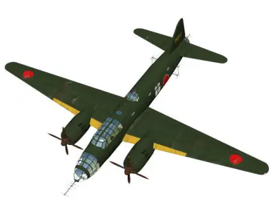 Mitsubishi G4M Betty Type24 otsu 3D model